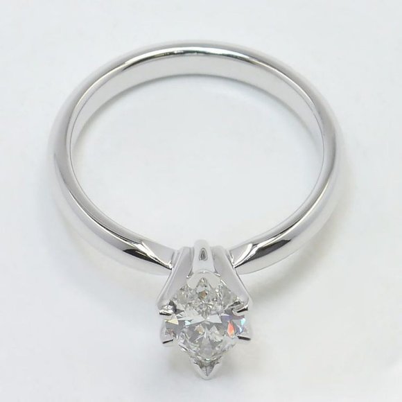 1.00 Ct Marquise Lab Grown Diamond Engagement Ring - Picture 4 of 4